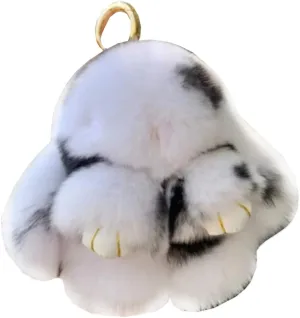 Soft Fluffy Rabbit Keychain Cute Plush Bunny Key Rings Plush Bunny Key Rings Faux Fur Keyring Pompom Keychain Decoration
