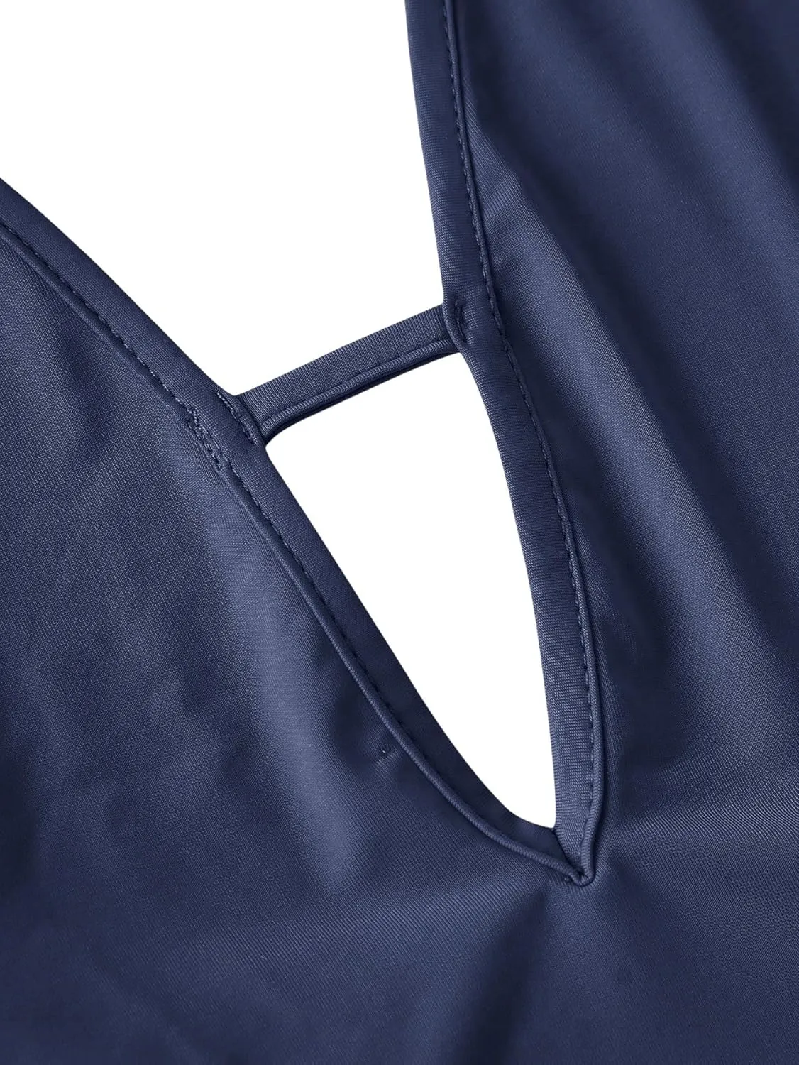 SOLY HUX Women's Halter Draped Front Tank Top Sexy Backless Going Out Crop Vest Tops