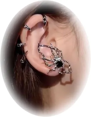 Spider Earrings - Wrap Around & Cuff Designs for Women - Halloween Spider Jewelry Gift