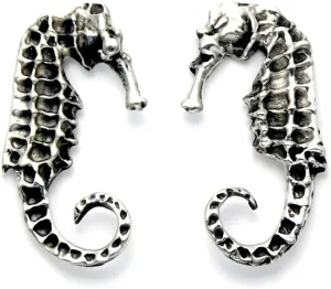 Stainless Steel Seahorse Stud Earrings