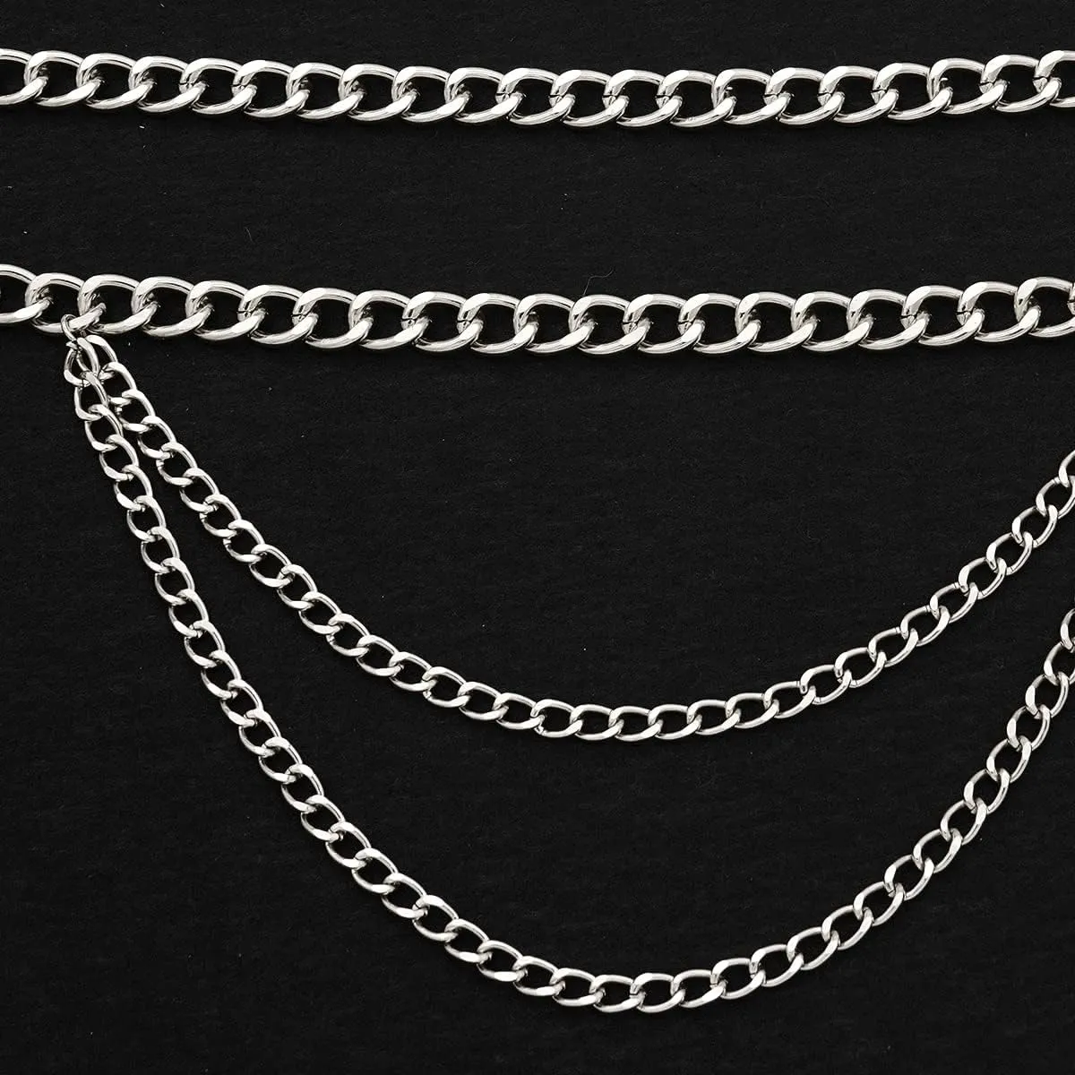 Suyi Chain Belt for Women Girls Gold Metal Waist Chain Multilayer Chunky Chain Belts for Dress