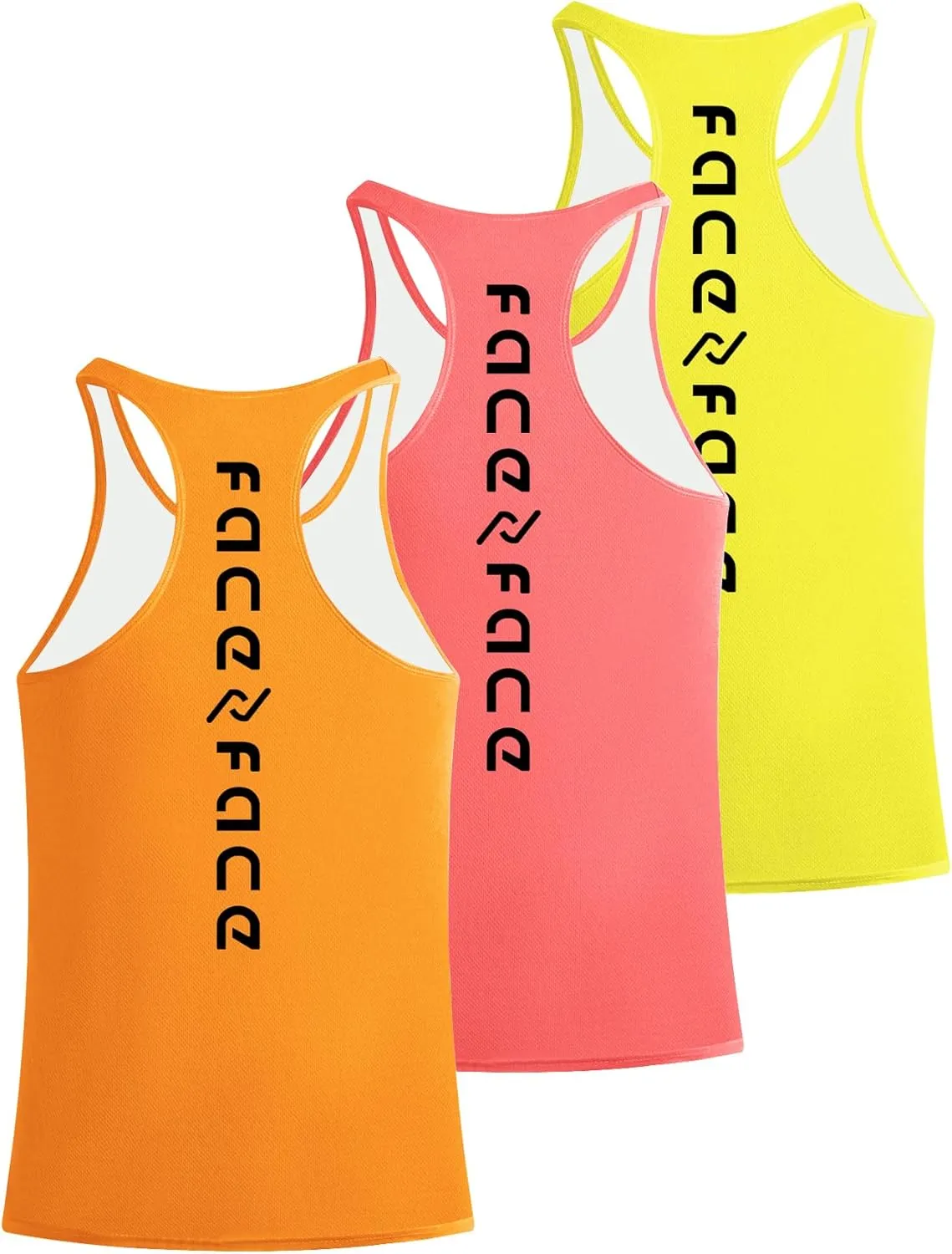 Tank Tops Men Y-Back Muscle 3 Pack Dry Fit Sleeveless Workout Tank Tops for Men Mesh Material Running Gym