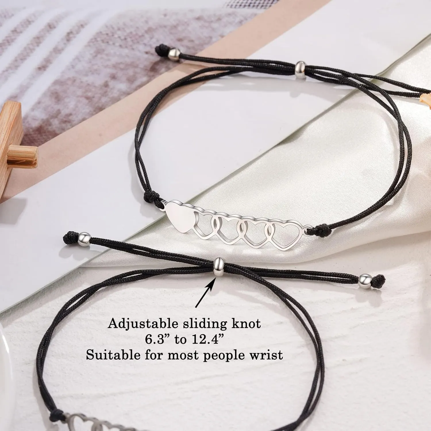 Tarsus 2/3/4/5/6 Pcs Best Friend Bracelets Bff Matching Heart Bracelet Best Friend Friendship Gifts for Women Friends Girls Teen
