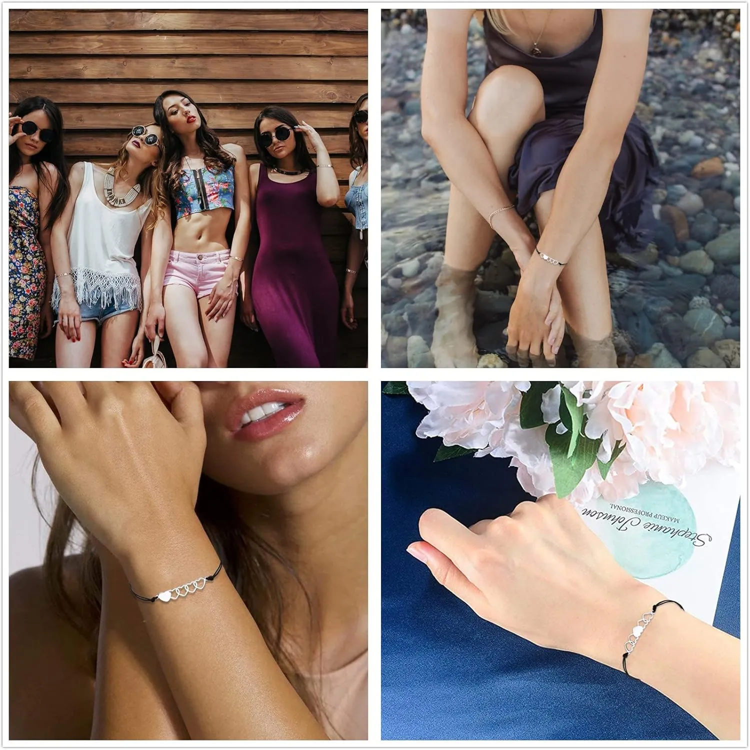 Tarsus 2/3/4/5/6 Pcs Best Friend Bracelets Bff Matching Heart Bracelet Best Friend Friendship Gifts for Women Friends Girls Teen