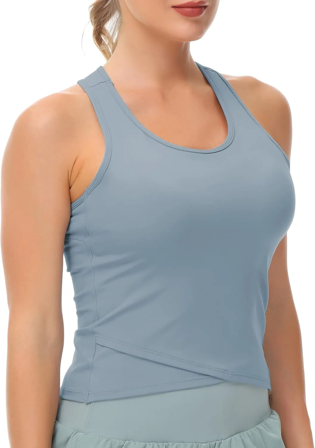 THE GYM PEOPLE Womens' Racerback Workout Tank Tops with Built in Bra Sleeveless Slim Fit