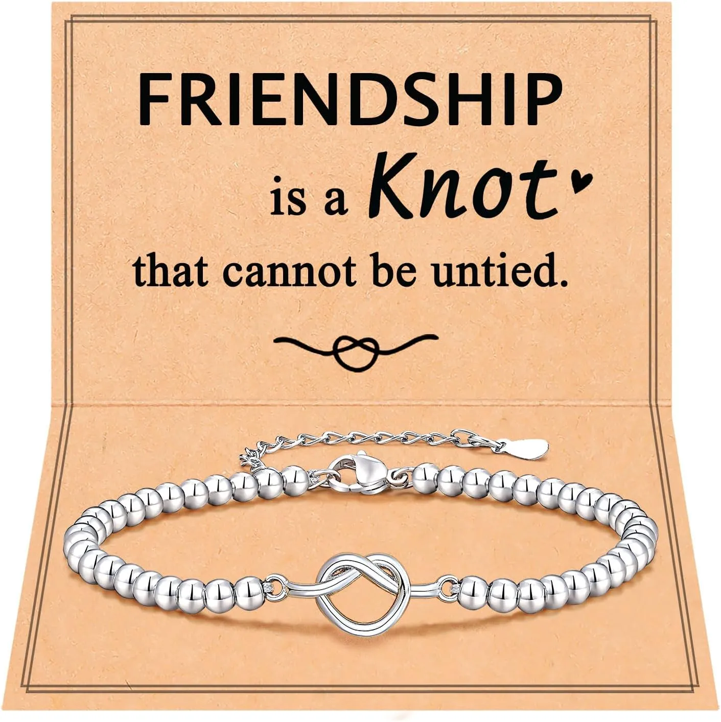 UNGENT THEM Knot Bracelet for Women Best Friend Mother Daughter Valentines Christmas Birthday Gifts