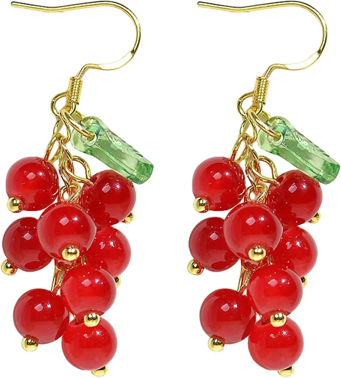 Unique Green Grape Fruit Tassel Earrings for Women Teen Girls Handmade Creative Lovely Simulated 3D Summer Tropical Purple Grapes Fruits Leaf Cluster Acrylic Lightweight Dangle Drop Earrings for Hawaiian Beach Holiday Jewelry Gifts