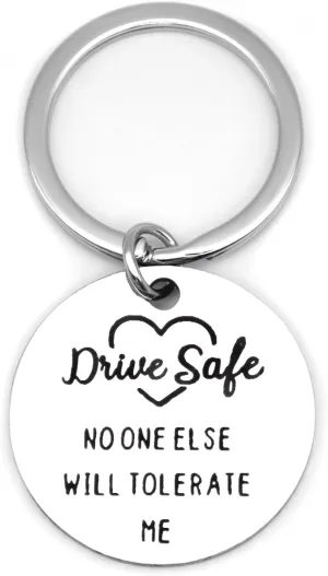 Valentine's Day Gift for Him Couple Christmas Gifts for Husband Boyfriend Men from Wife Girlfriend Drive Safe Keychain Birthday 1st 10th 11th Anniversary for Husband Wife