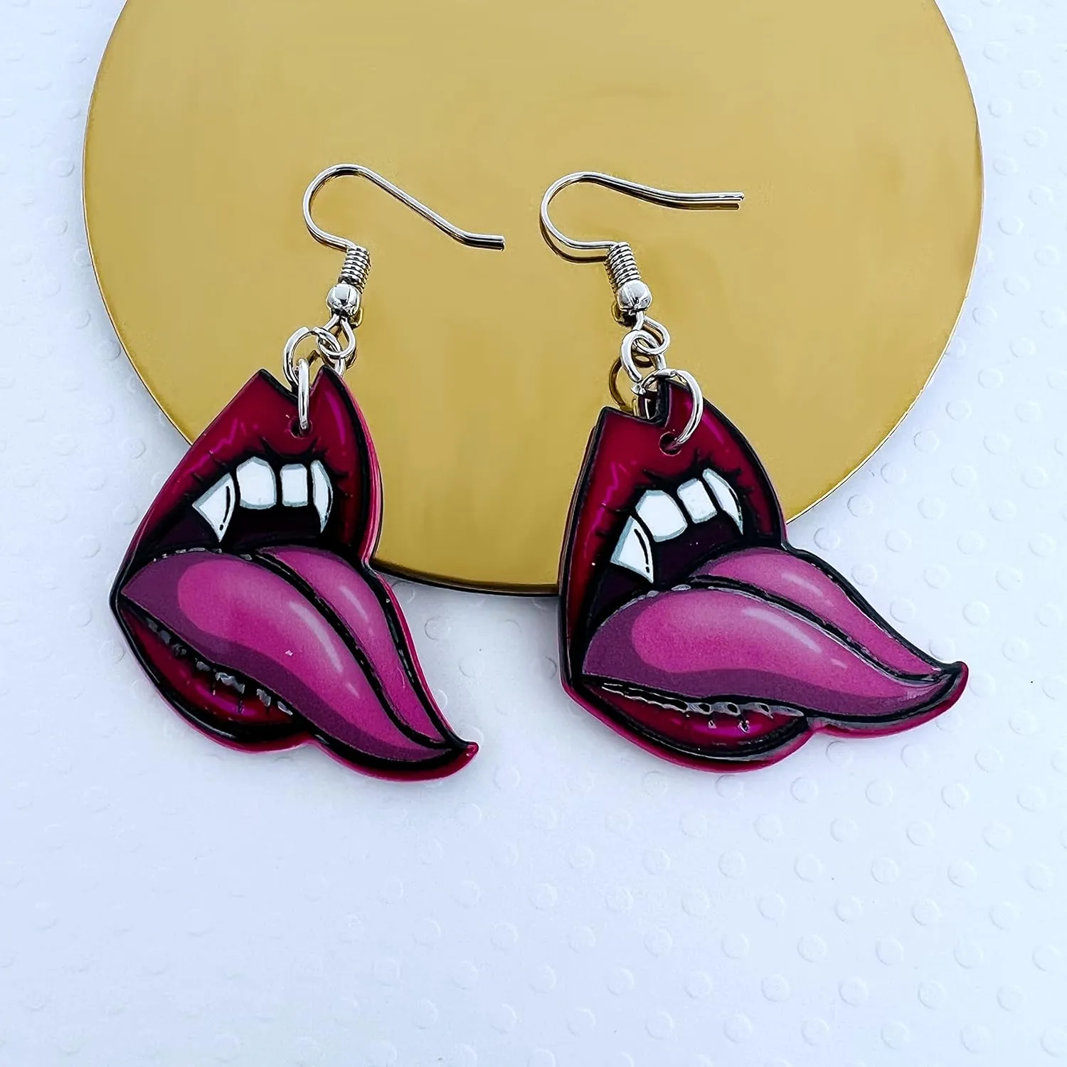 Vampire Earrings for Women - Mushroom Earrings - Weird Earring for Women - Dollar Jewelry