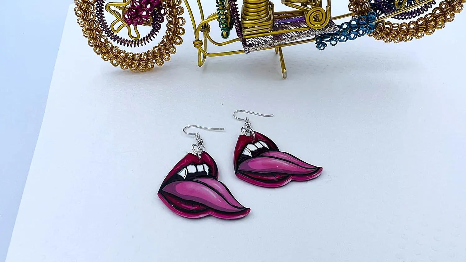 Vampire Earrings for Women - Mushroom Earrings - Weird Earring for Women - Dollar Jewelry