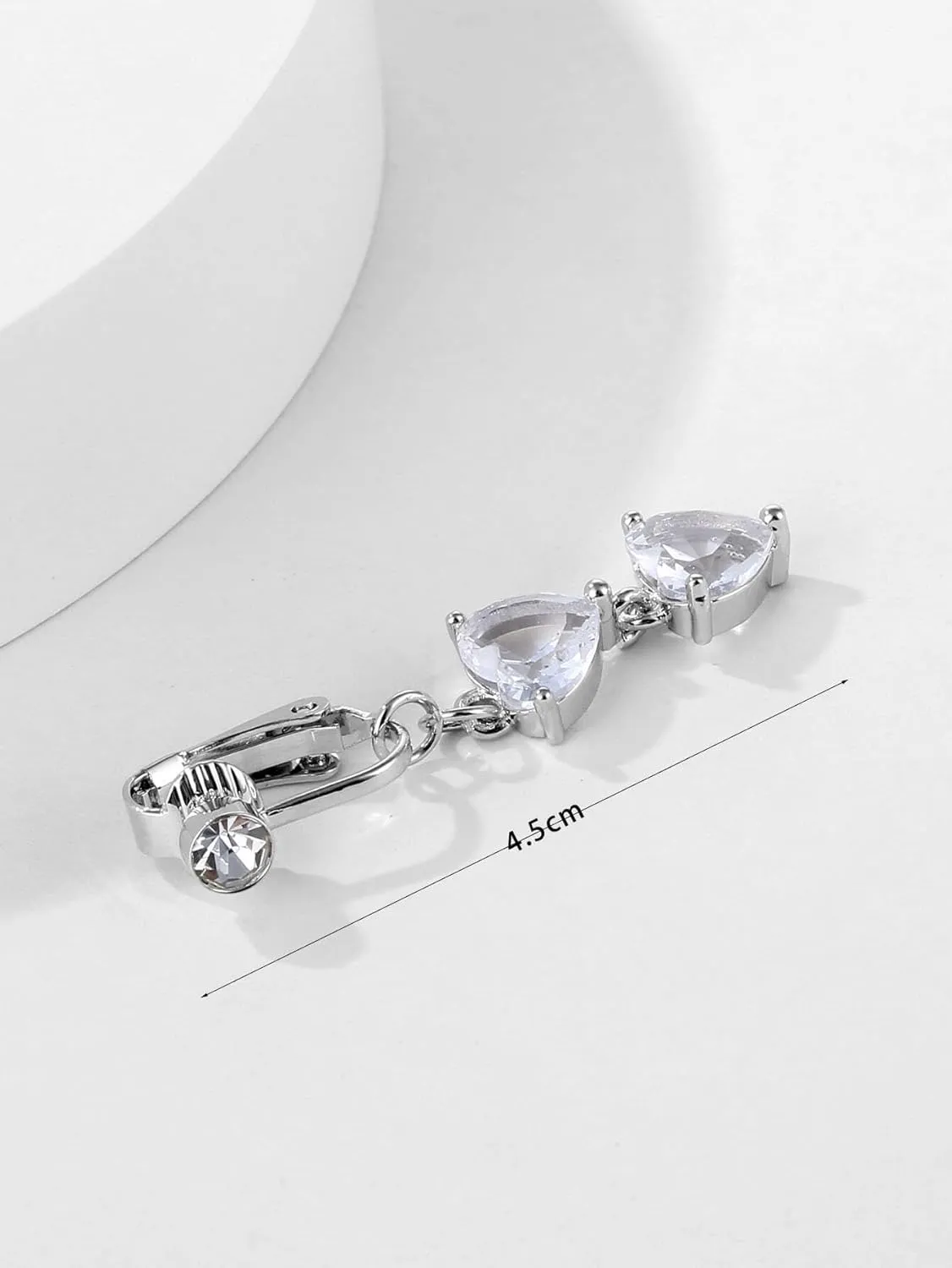 VCMART Fake Belly Piercing Fake Belly Button Piercing Clip on Belly Button Rings Surgical Stainless Steel Non Piercing Fake Belly Ring for Women