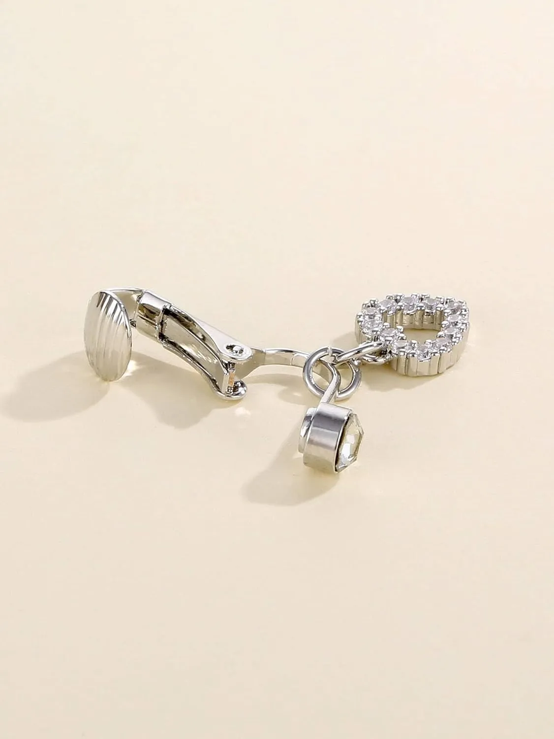 VCMART Fake Belly Piercing Fake Belly Button Piercing Clip on Belly Button Rings Surgical Stainless Steel Non Piercing Fake Belly Ring for Women