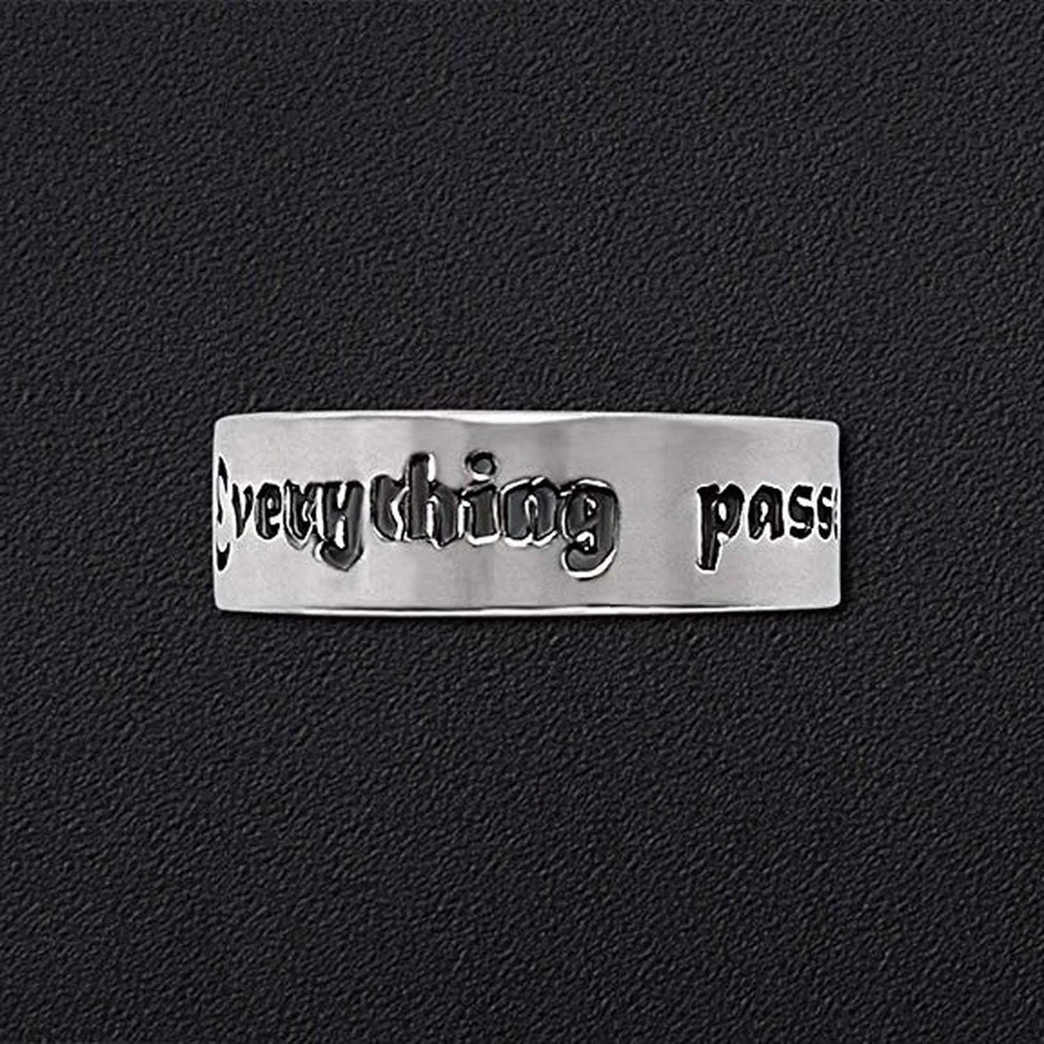 VIP bags King Solomon's Daily Sterling Silver Ring 'Everything Passes. This Too Shall Pass'