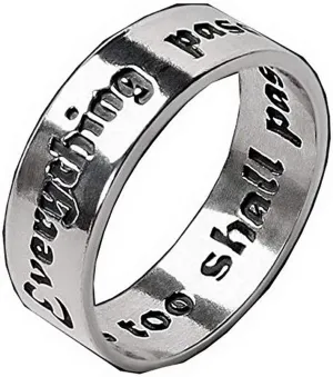 VIP bags King Solomon's Daily Sterling Silver Ring 'Everything Passes. This Too Shall Pass'