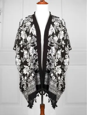White Patterned Kimono