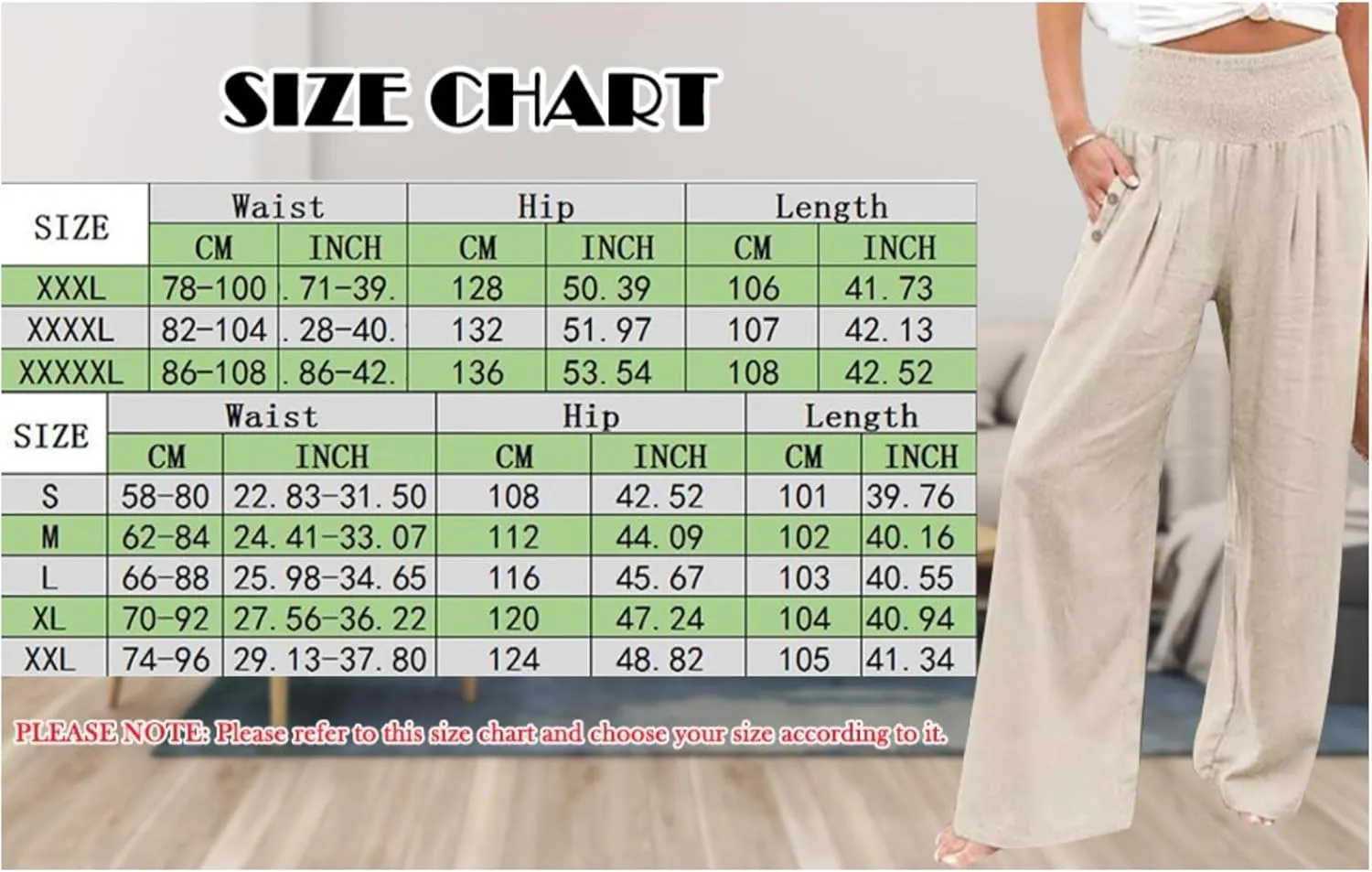 Women Linen Pants 2025 Summer Casual Loose Wide Leg Palazzo Pants Smocked High Waist Flowy Beach Trousers