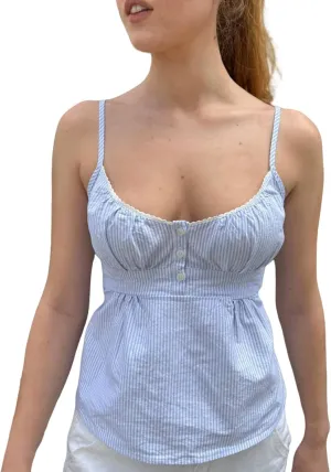 Women Vintage Peplum Tank Tops Spaghetti Straps Lace Trim Y2k Camisole Fairy Grunge Cami Shirts Aesthetic Clothes