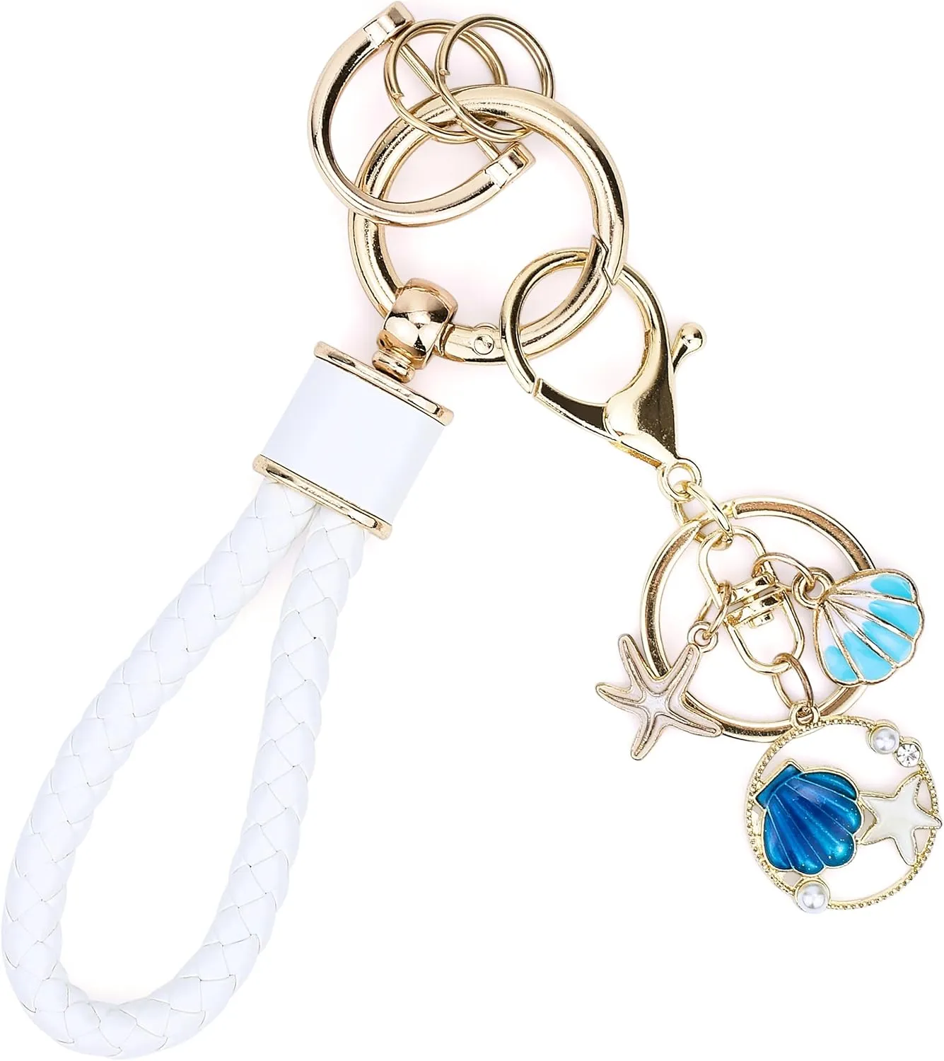 Wristlet Wallet Bracelet Keychain Credit Card Holder Silicone Bead Tassel Keychain Bangle Key Ring for Women
