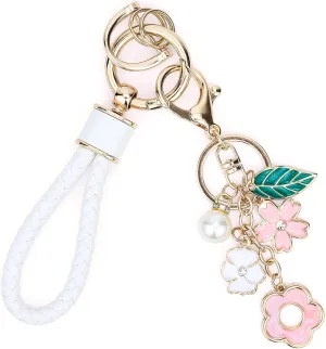 Wristlet Wallet Bracelet Keychain Credit Card Holder Silicone Bead Tassel Keychain Bangle Key Ring for Women