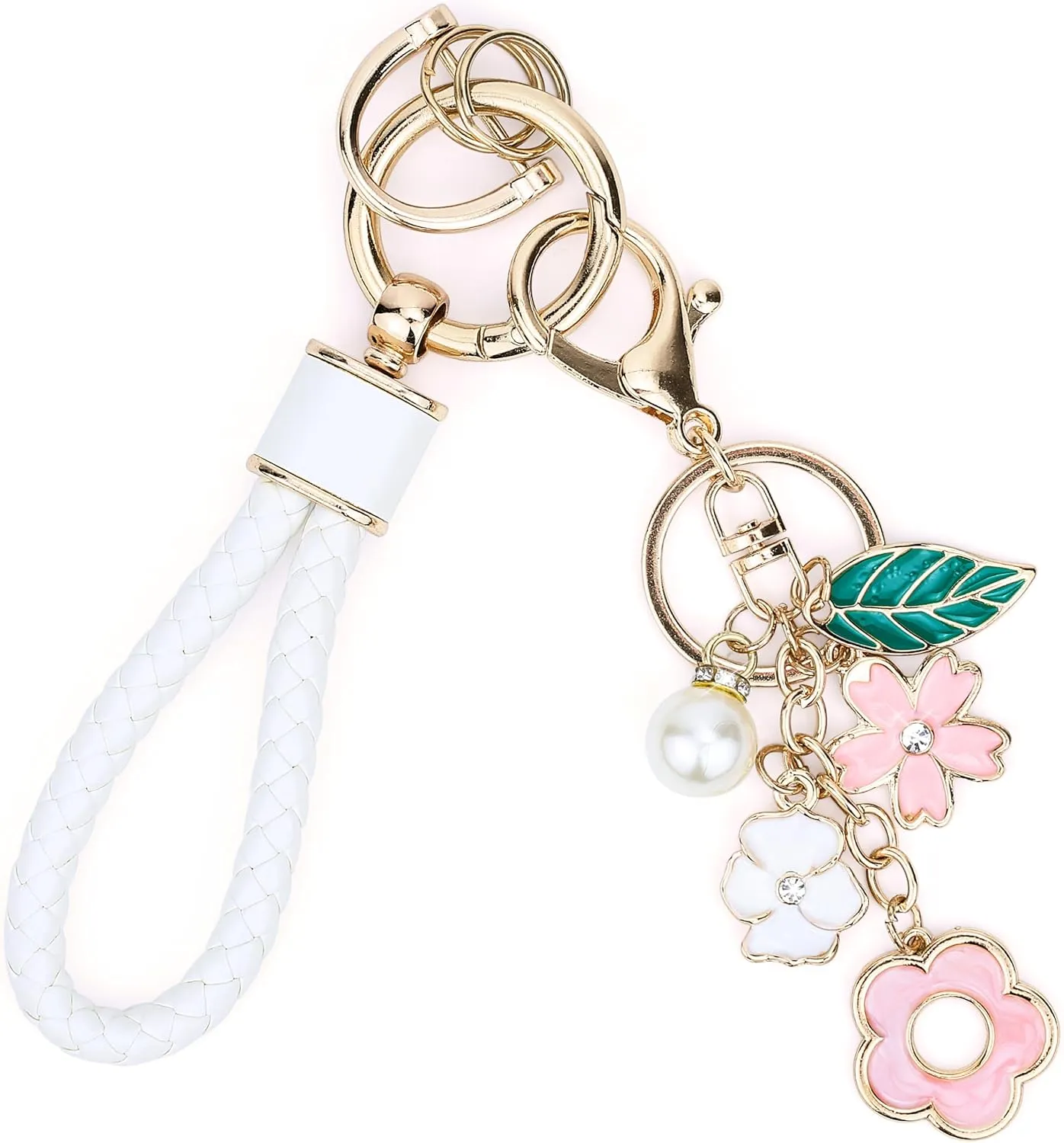 Wristlet Wallet Bracelet Keychain Credit Card Holder Silicone Bead Tassel Keychain Bangle Key Ring for Women