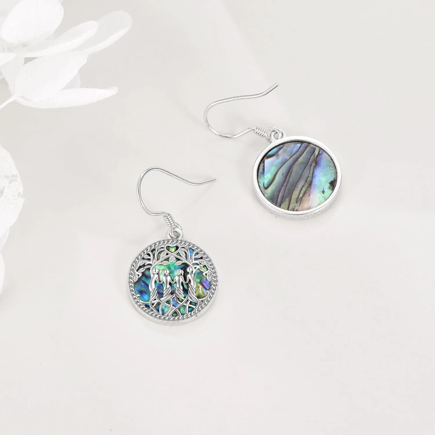 YFN Sister Earrings Gifts from Sister, Sterling Silver Crystal Sister Earrings Jewelry, Birthday Jewelry Gift for Sisters
