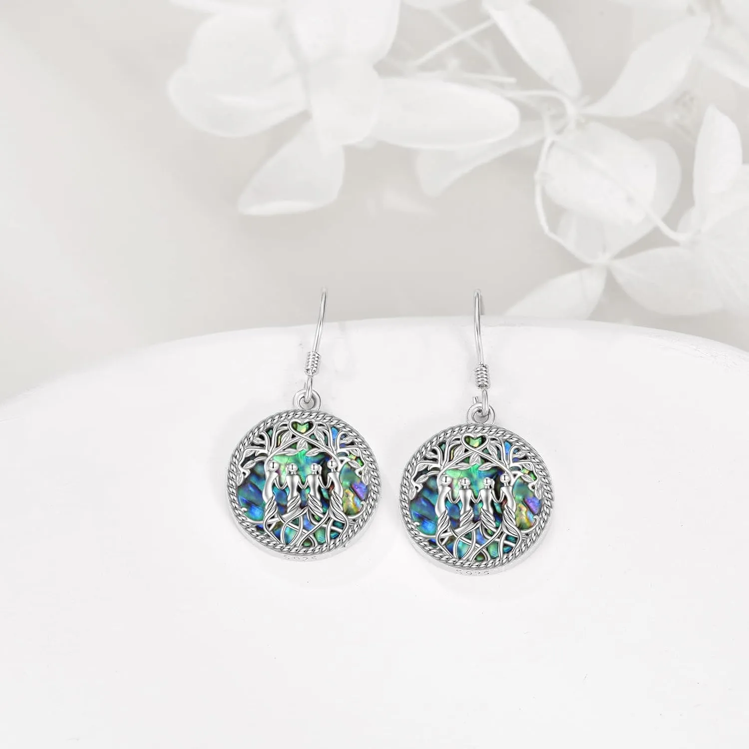 YFN Sister Earrings Gifts from Sister, Sterling Silver Crystal Sister Earrings Jewelry, Birthday Jewelry Gift for Sisters
