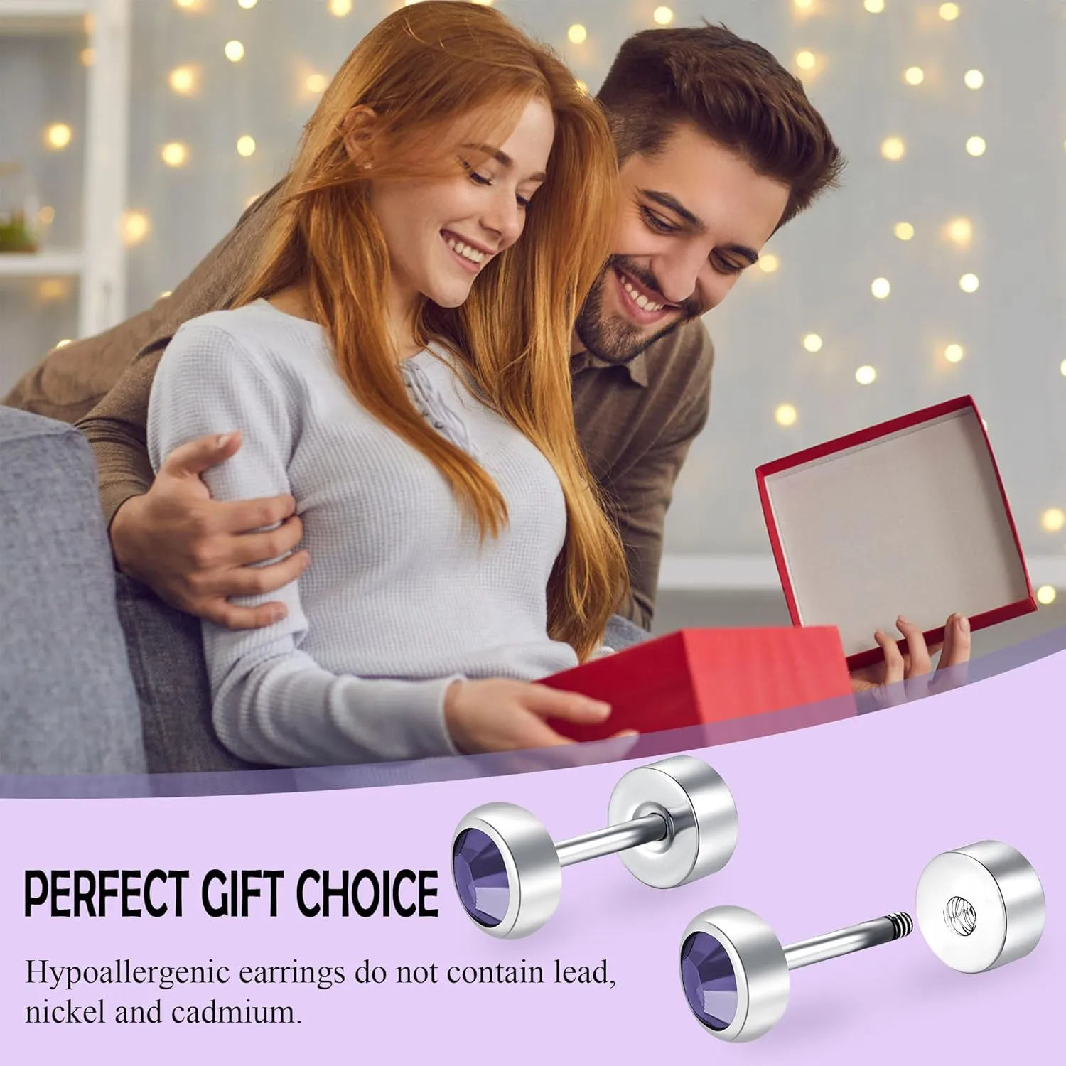 ZDE Titanium Women Flatback Earrings for Women Crystal Stud Earrings Flat Back Earrings Hypoallergenic Cartilage Flatback Earring Tragus Helix Tragus Conch Piercing 3mm-5mm